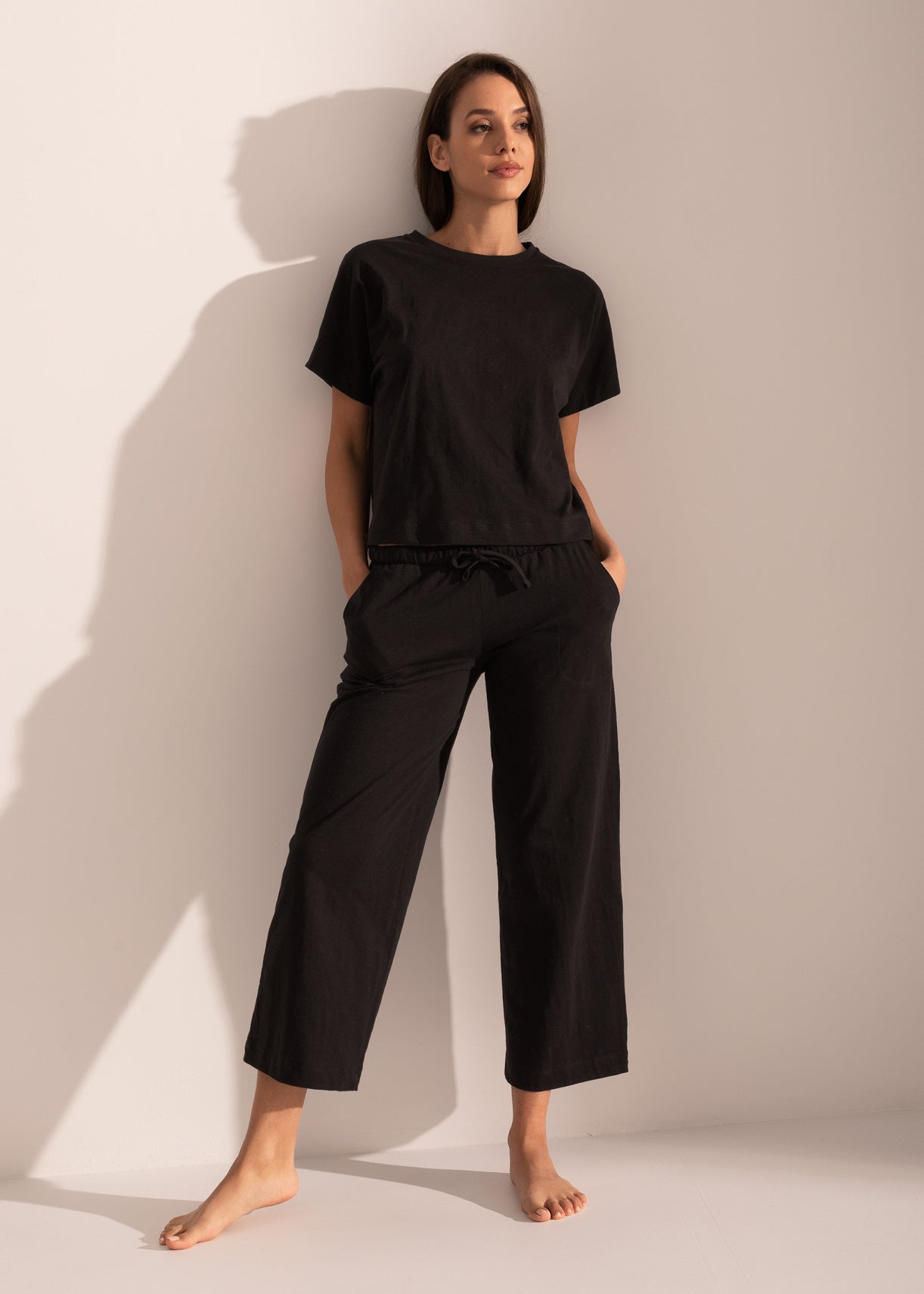 Pantaloni Damă Texture Bumbac