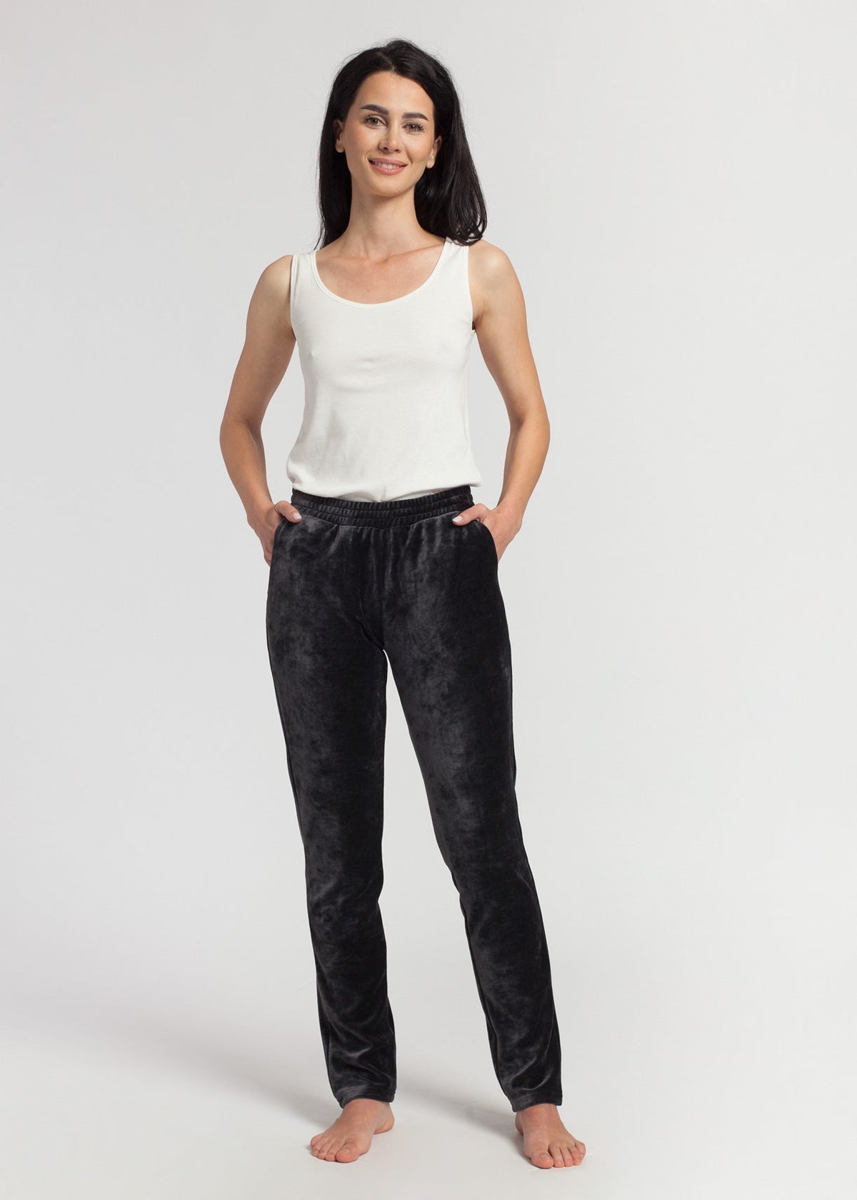 Pantaloni Damă Velvet negru