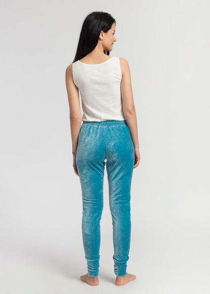 Pantaloni Damă Velvet Verde