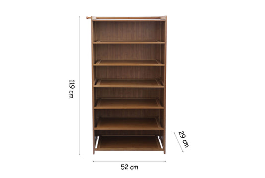 Pantofar din bambus, 7 rafturi, 52*119*29 cm, D180