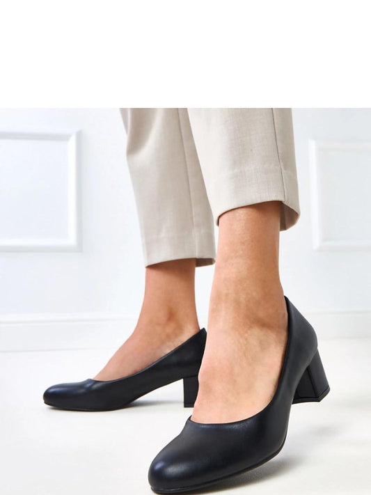 Pantofi dcu toc gros Solea, Model 218370, Negru