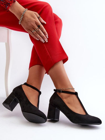 Pantofi dcu toc gros Step in style, Model 197240, Negru