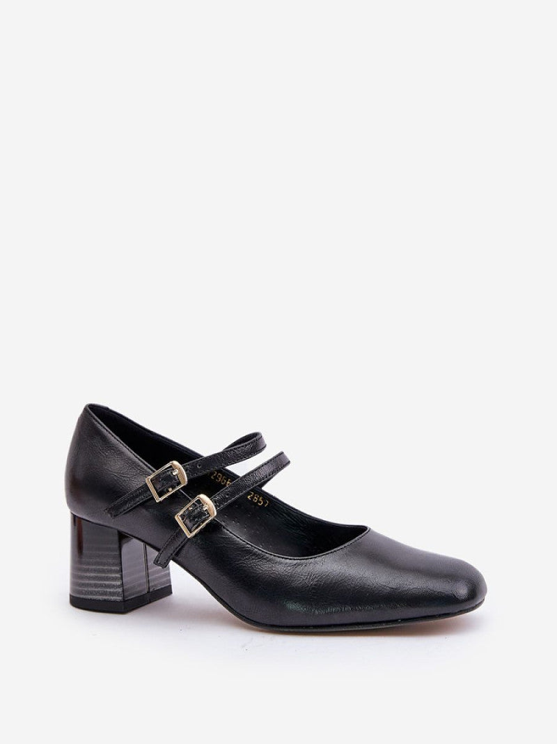 Pantofi dcu toc gros Step in style, Model 201324, Negru