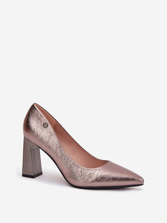 Pantofi dcu toc gros Step in style, Model 216311, Gri