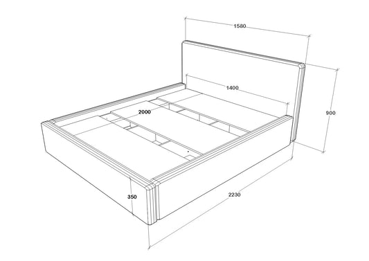 Pat Tapitat Almo, 200 x 140 cm, Cenusiu