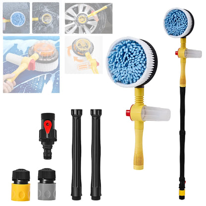 Perie Rotativă pentru Spălare Auto APF® – Spumare Automată, Mâner Lung 100cm, Curățare 360°, Presiune Ridicată