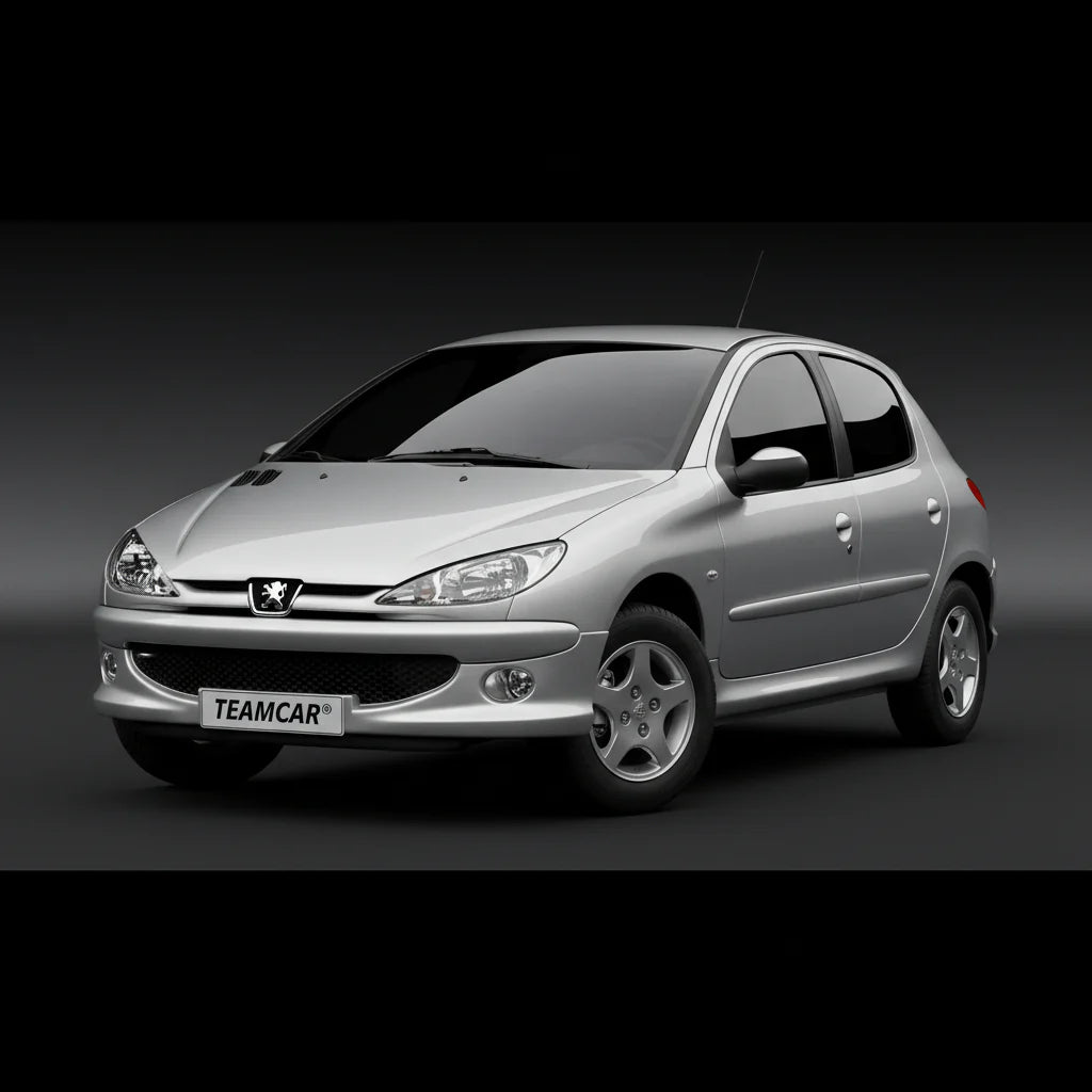 Covorase Tavita Cauciuc Compatibile Peugeot 206 (5 usi Facelift) 2003–2009 Black