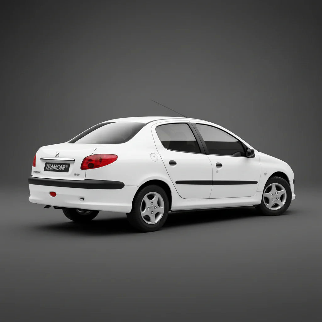 Covorase Tavita Cauciuc Compatibile Peugeot 206 Sedan 2006-2012, Silver