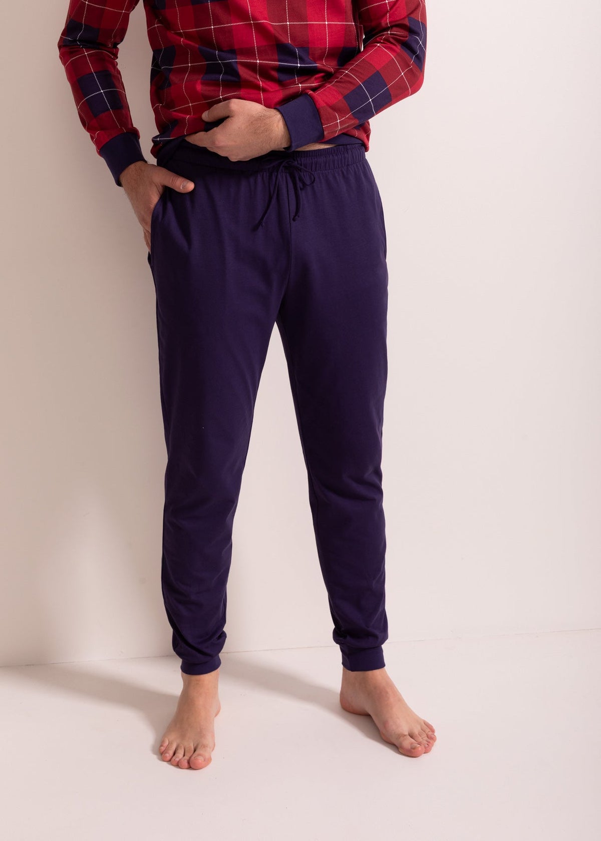 Pijama Bărbați Winter Plaid Bumbac