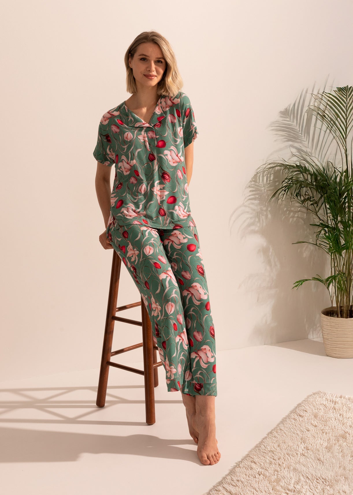 Pijama Damă Flora Modal