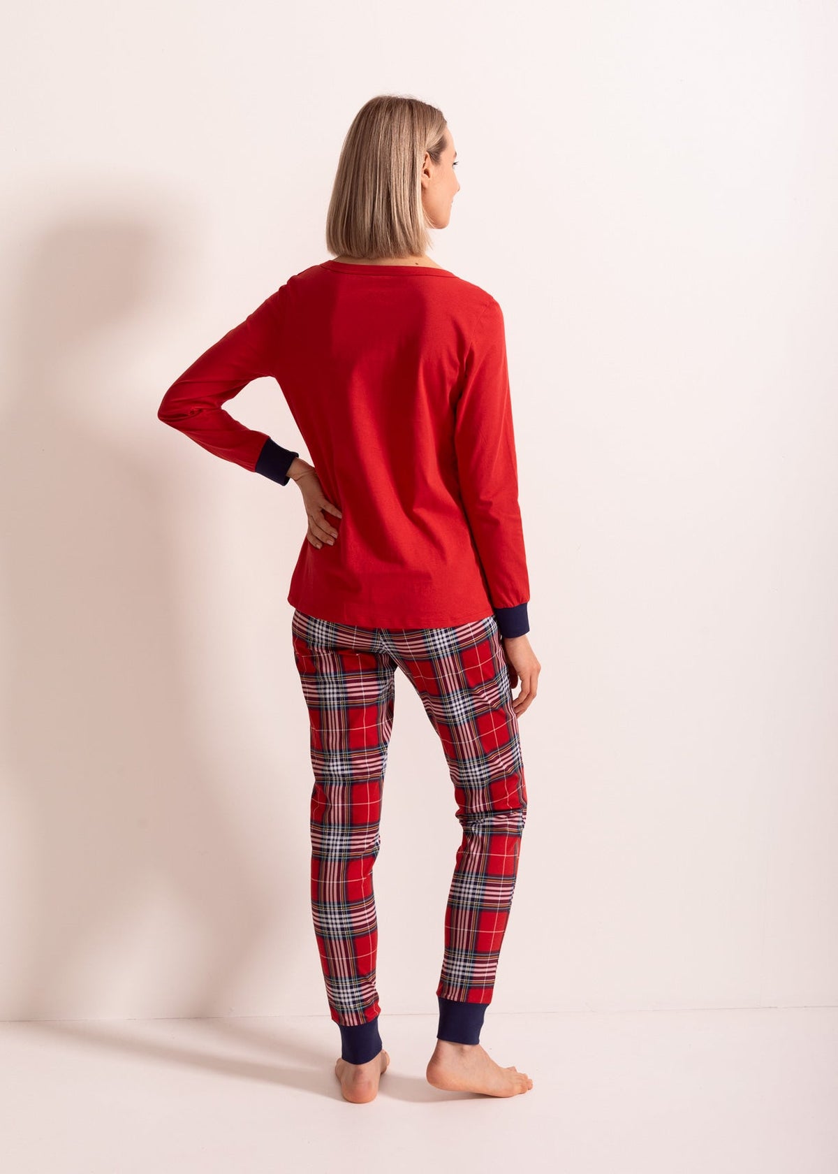 Pijama Damă Tartan Winter Bumbac