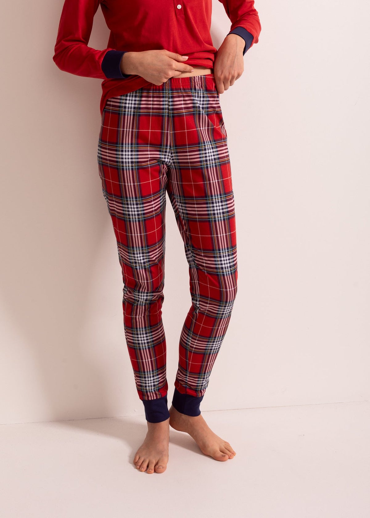 Pijama Damă Tartan Winter Bumbac