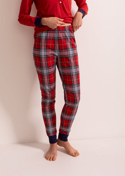 Pijama Damă Tartan Winter Bumbac