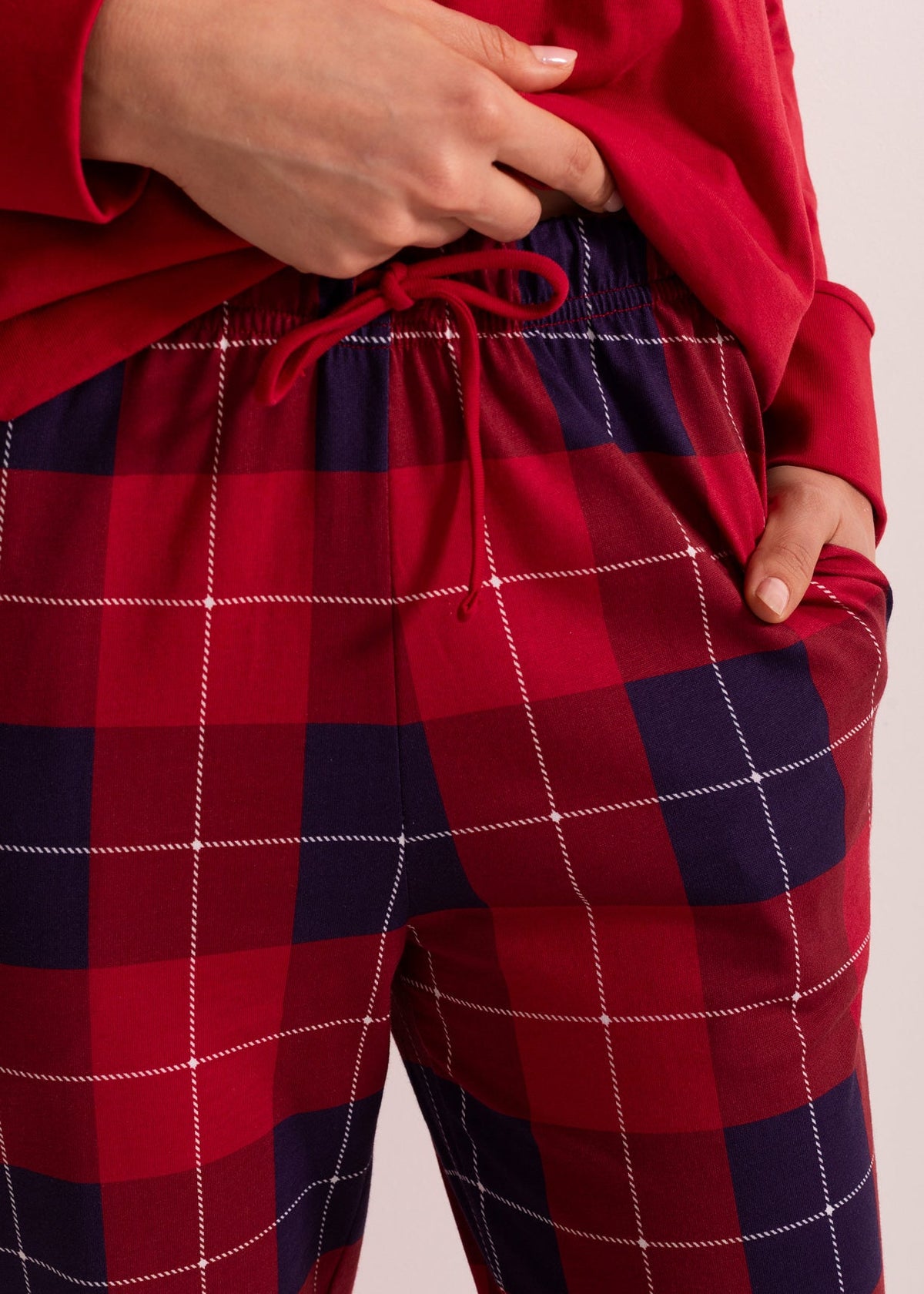 Pijama Damă Winter Plaid Bumbac