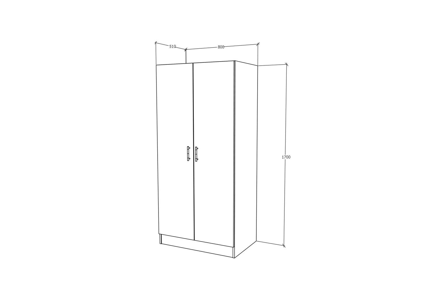 Dulap haaus Remi, 2 Usi, cu polite, Stejar Sonoma, 80 x 51 x 170 cm