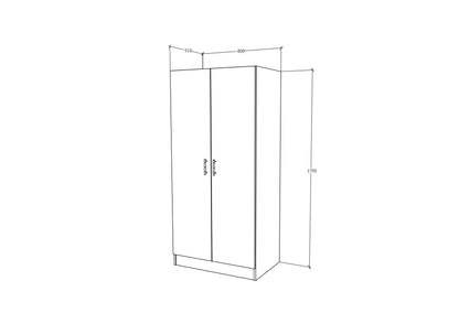 Dulap haaus Remi, 2 Usi, cu polite, Stejar Sonoma, 80 x 51 x 170 cm