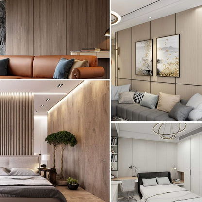 Panou decorativ riflaj WPC, Naimeed D7558,aspect rafinat si montaj usor, 260x61.1x0.9cm, maro