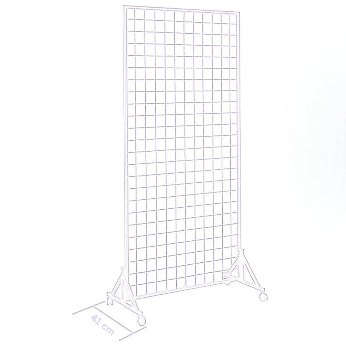 Paravan metalic cu roți pivotante 360°, Naimeed D7462, ideal pentru organizare și expoziții, Dimensiuni 100x229cm, Negru - 221.ro