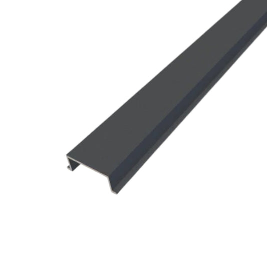 Profil inchidere stalp, aluminiu, Naimeed D6480, 187x2.8x0.5 cm, Gri