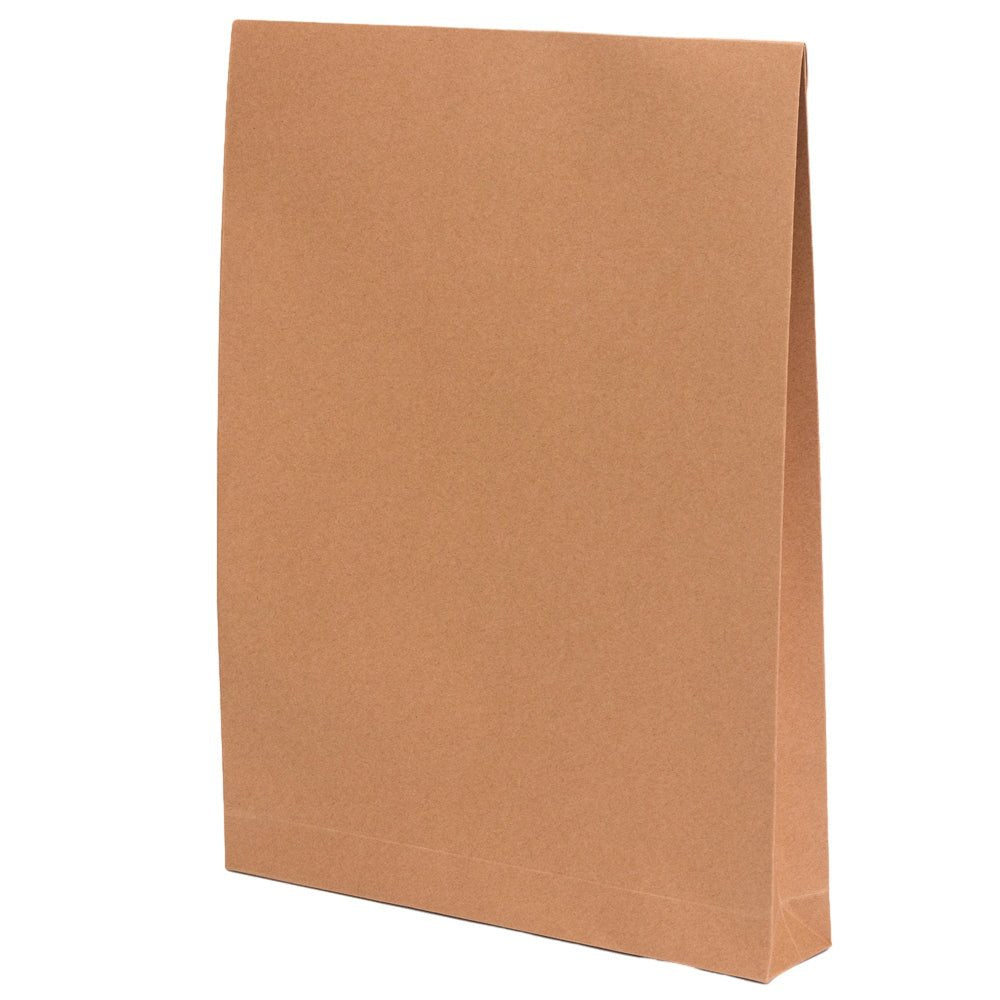 Pungă stand up cu fereastră și închidere cu sfoară - kraft (set 10 buc) 36x27x5cm
