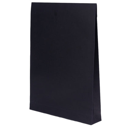 Pungă stand up cu fereastră și închidere cu sfoară - negru (set 10 buc) 36x27x5cm