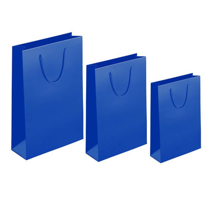 Pungi cadou dreptunghiulare uni - albastru (set 12 buc)