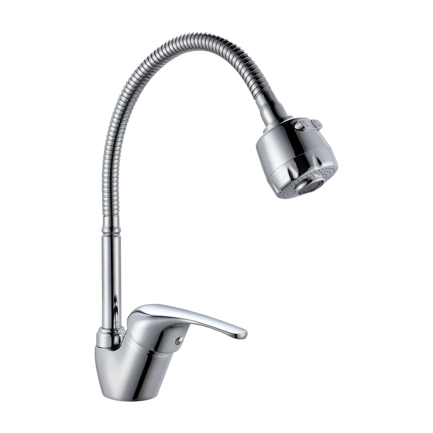 Set Masca Chiuveta Karo, Lemn Natural/Alb, 80 x 50 x 80 cm, Chiuveta Inox, Cuva stanga, Baterie Flexibila