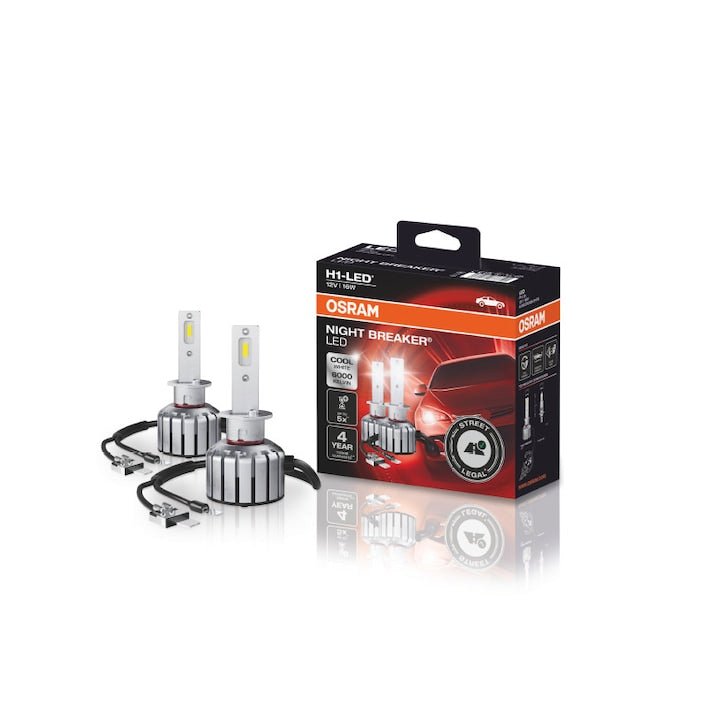 Kit led H1 Osram Night Breaker 6000k 3100 lumeni omologare RAR