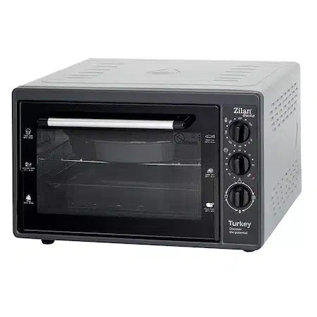 Cuptor electric Zilan, capacitate 38 Litri, putere 1500W, timer control 90 min, gratar, tava dreptunghiulara, negru / ZLN 5320_G