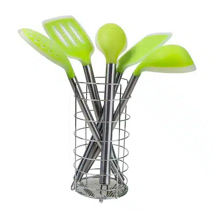 Set ustensile bucatarie, 5 piese din silicon plus suport / CC9811