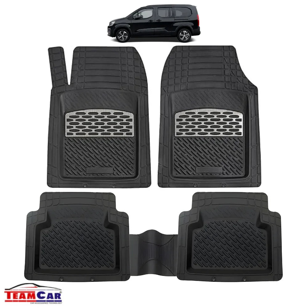 Covorase Auto TeamCar® Tip Tavita Compatibile Peugeot Partner/Rifter (2018-2024) Carbon - 221.ro