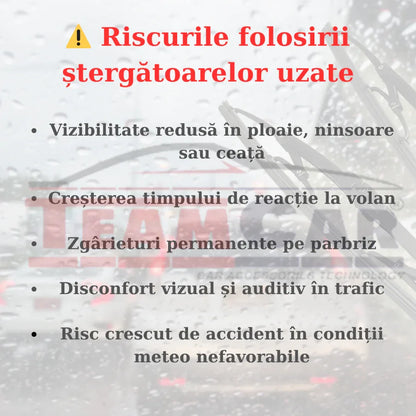 Ștergătoare TeamCar® Opel Corsa C (2000–2006) – Set Complet - 221.ro