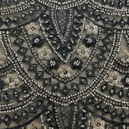 Rochie neagra scurta din satin cu paiete Celebrity