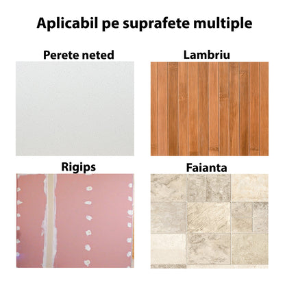 Rola tapet autoadeziv, panzat, 4mm grosime, Naimeed D5729, design elegant, termoizolant, 65x280cm, Albastru
