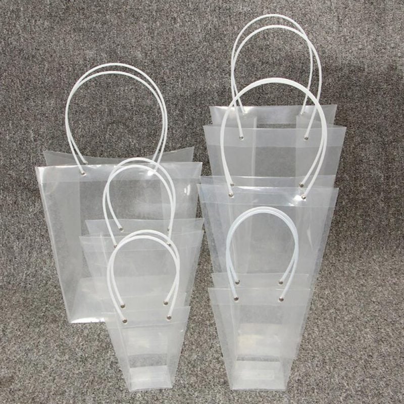 Sacoșe ghiveci transparente (set 10 buc)