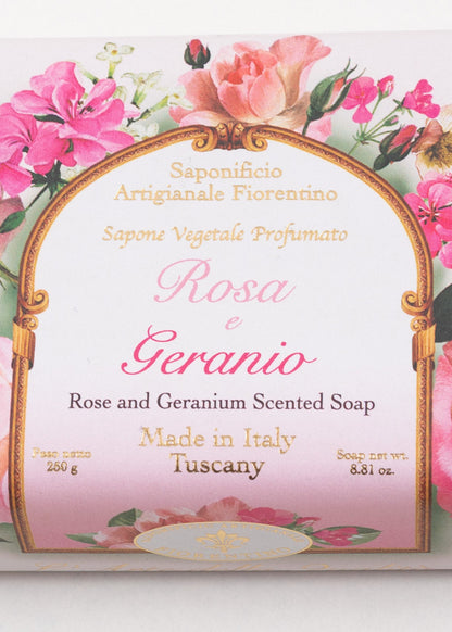 Săpun Natural Fiorentino Trandafir și Gerarium Handmade