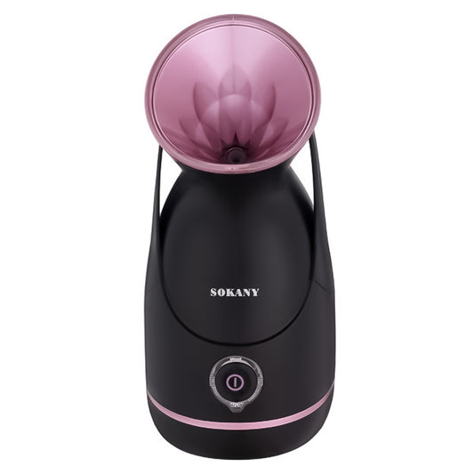Sauna faciala cu ionizare Sokany JZ-6680, deschidere pori, curatarea fetei, pulverizator aburi, Negru