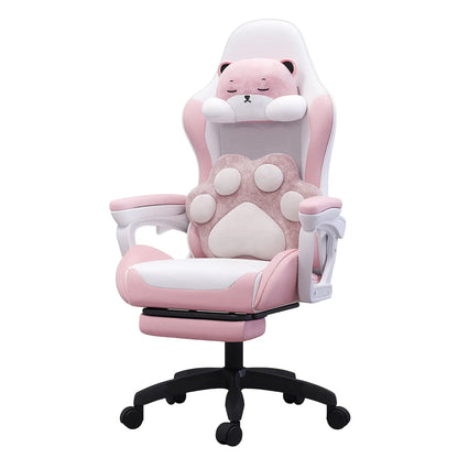 Scaun Gaming Timebox – Design Ergonomic, Piele PU Premium, Spatar Reglabil 135°, Suport pentru Picioare Retractabil, Rotire 360°, Perna Confortabila, Brate Sincron, Piston SGS, Baza Solida, Roz - 221.ro