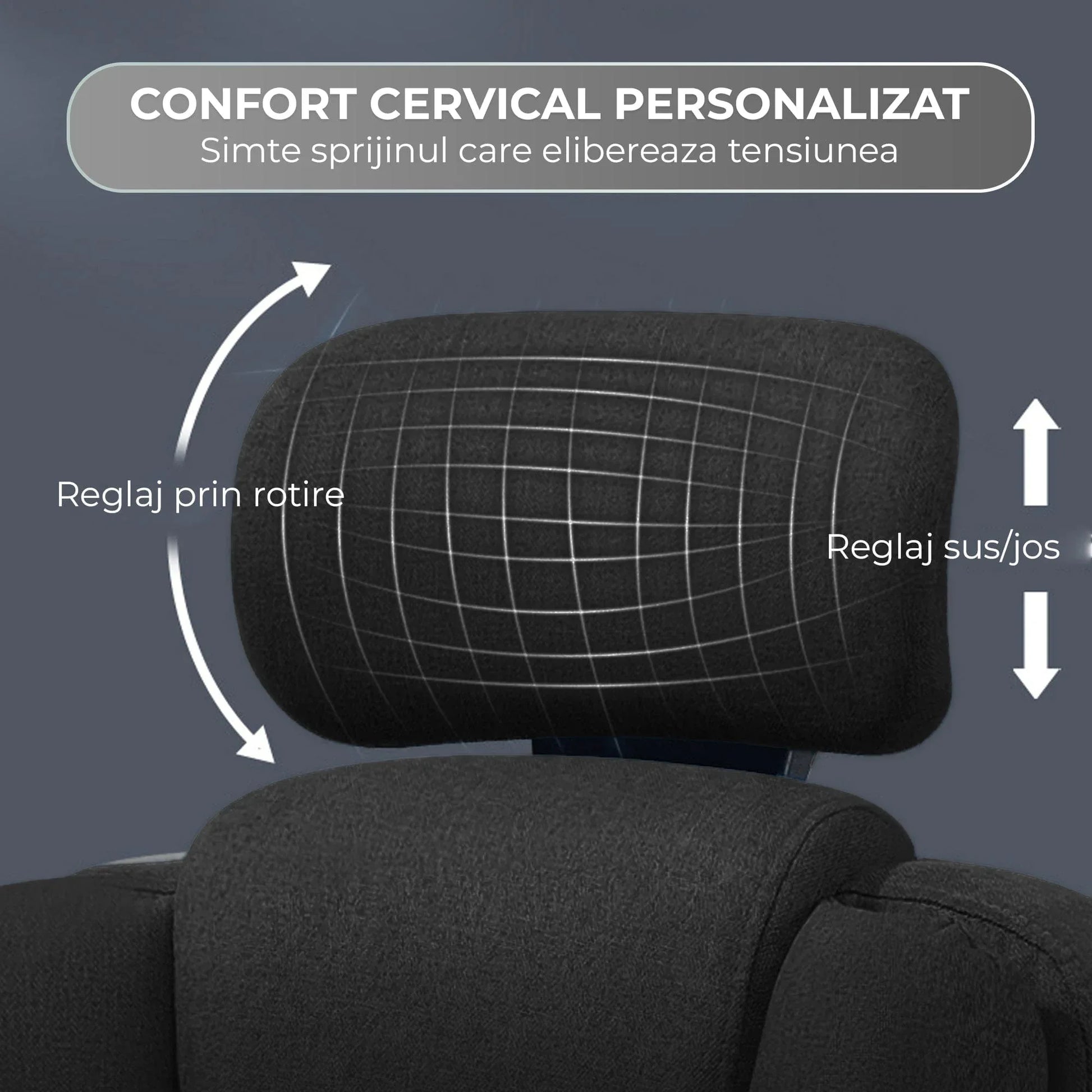 Scaun de Birou cu Masaj TimeBox – Reglabil pe Inaltime, Functie de Masaj cu Vibratii, Spatar Rabatabil 125°, Suport pentru Picioare Retractabil, Tetiera Reglabila, Rotire 360°, Captuseala Densa din Spuma, Design Ergonomic, Negru - 221.ro