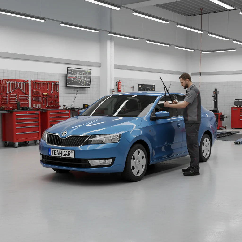 Ștergătoare Skoda Rapid NH3 2012-2022 | Set Față Flat – TeamCar®