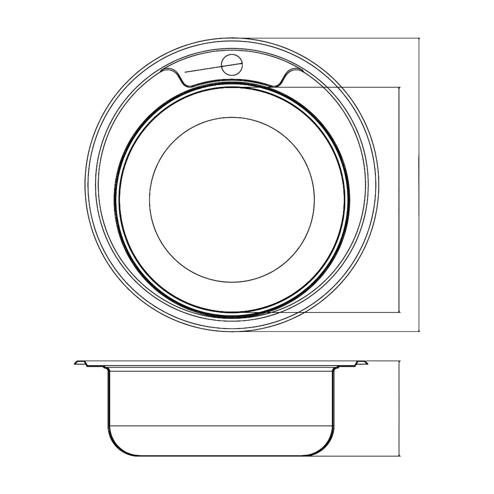 Chiuveta haaus Sanobi, 1 Cuva universala, Inox texturat, pe blat, D 49 cm