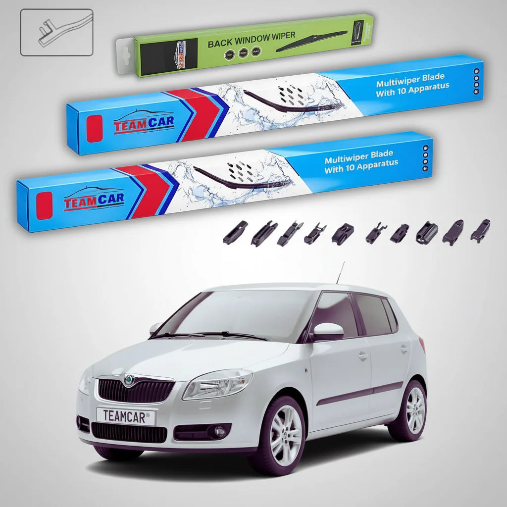 Ștergătoare Skoda Fabia II 5J2 2006-2013 | Set Față și Spate– TeamCar®