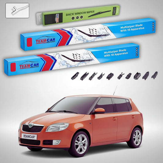 Ștergătoare Skoda Fabia II 5J2 2013-2014 | Set Față și Spate – TeamCar®
