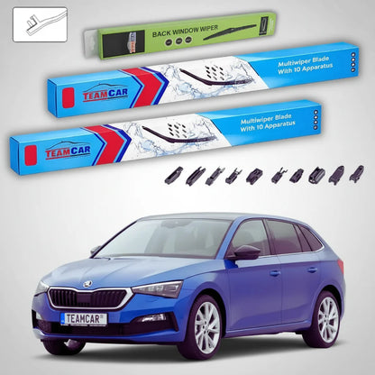 Ștergătoare Skoda Scala NW1 2019-prezent | Set Față și Spate Flat – TeamCar®