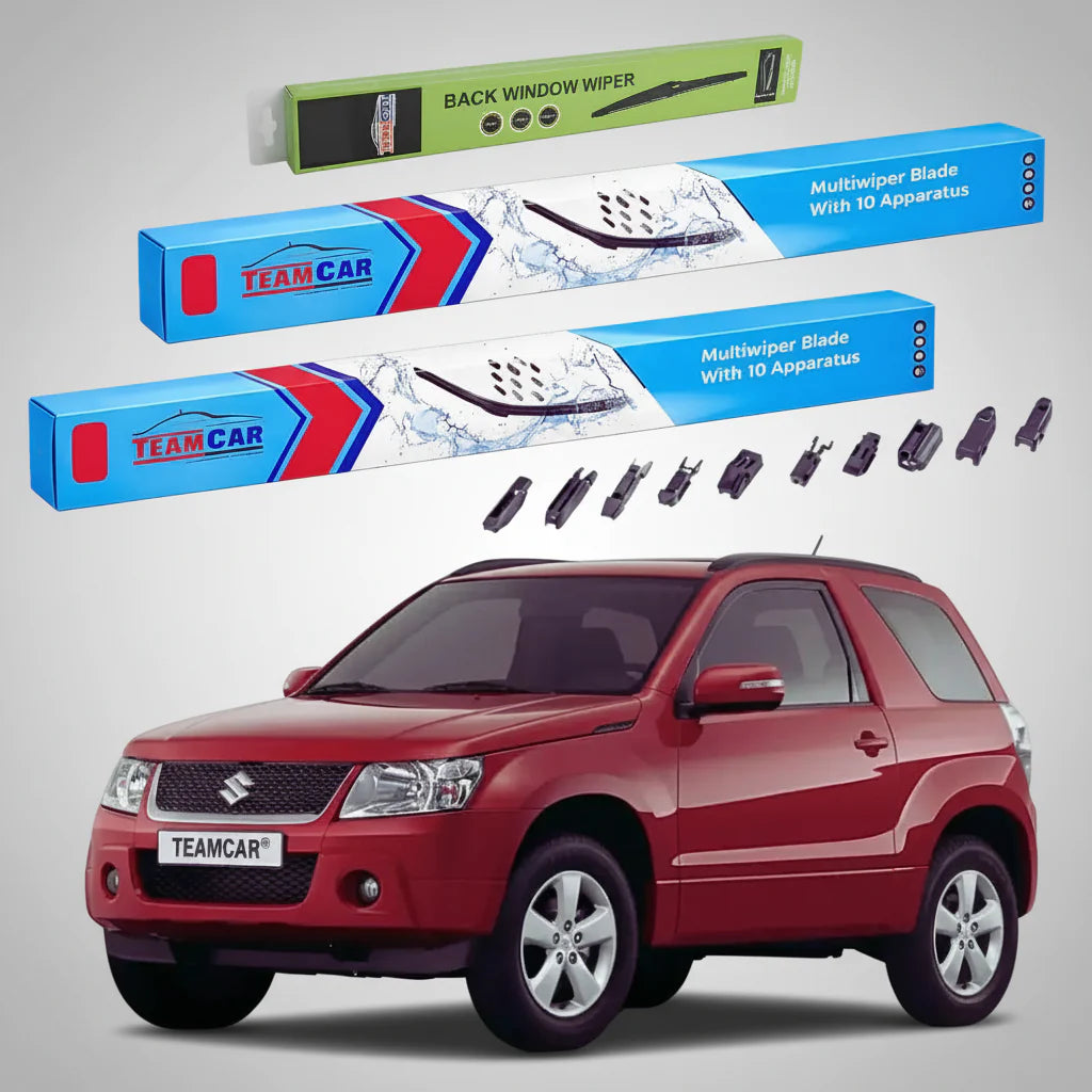 Ștergătoare Suzuki Grand Vitara II JT 3 Uși 2008-2012 | Set Față și Spate Flat Premium – TeamCar®