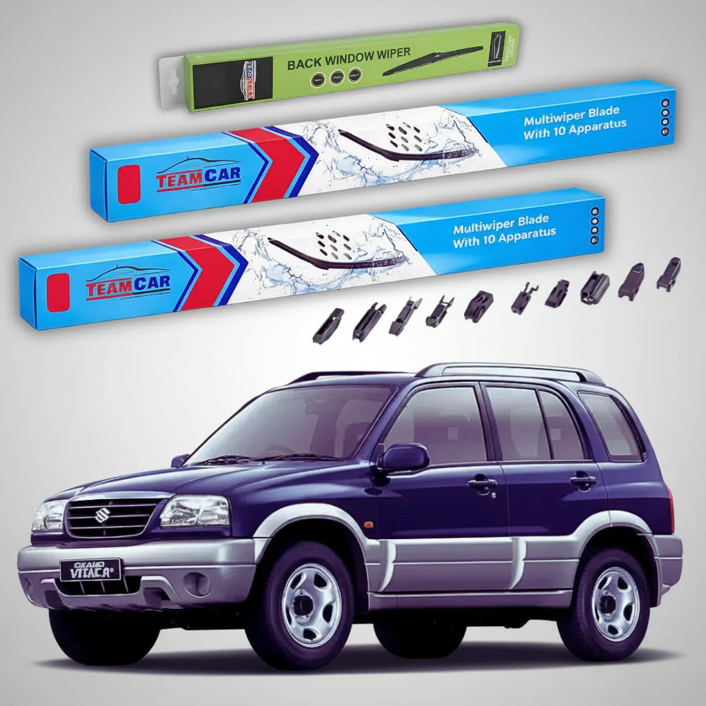Ștergătoare Suzuki Grand Vitara I FT 5 Uși 1998-2005 | Set Față și Spate Flat Premium – TeamCar®