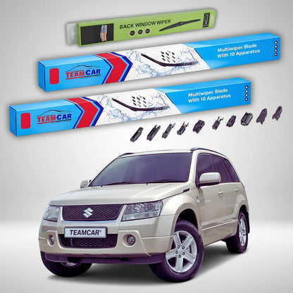 Ștergătoare Suzuki Grand Vitara II JT 5 Uși 2005-2008 | Set Față și Spate Flat Premium – TeamCar®