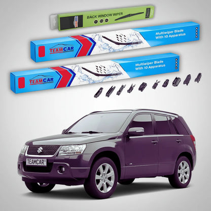 Ștergătoare Suzuki Grand Vitara II JT 5 Uși 2008-2012 | Set Față și Spate Flat Premium – TeamCar®