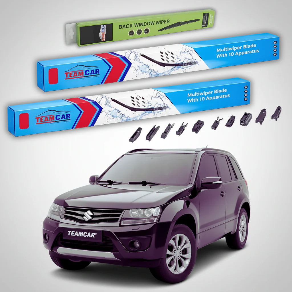 Ștergătoare Suzuki Grand Vitara II JT 5 Uși 2012-2015 | Set Față și Spate Flat Premium – TeamCar®