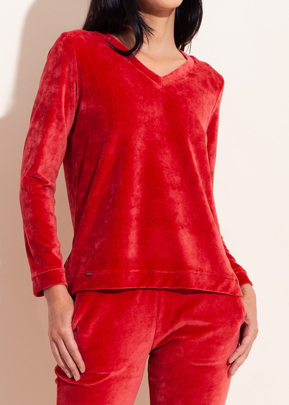 Set Damă Velvet Roșu